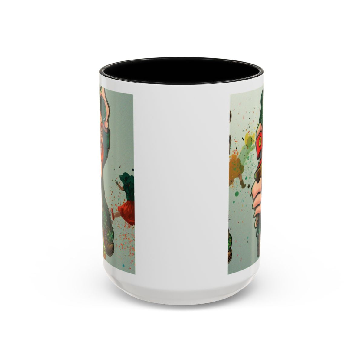 Leprechaun Spray Can Lucky Art Accent Coffee Mug (11, 15oz) by GT Artland