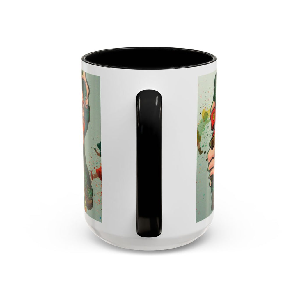 Leprechaun Spray Can Lucky Art Accent Coffee Mug (11, 15oz) by GT Artland
