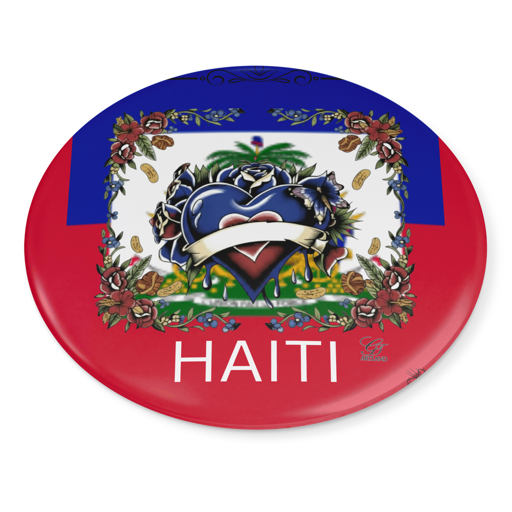 Haitian Pride Designer Button Pin by GT Artland