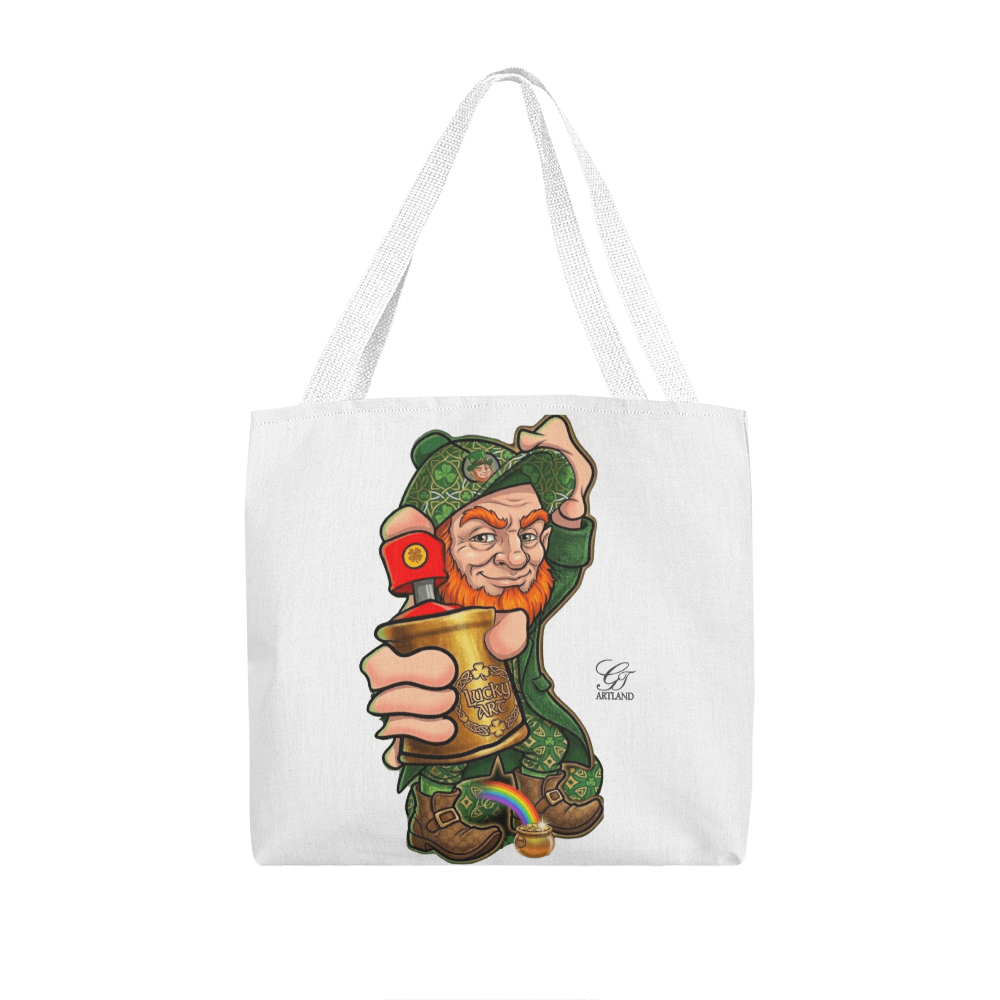 Luck Spray Can Leprechaun St Patrick Themed Graffiti Geared Classic Tote Bag By GT Artland