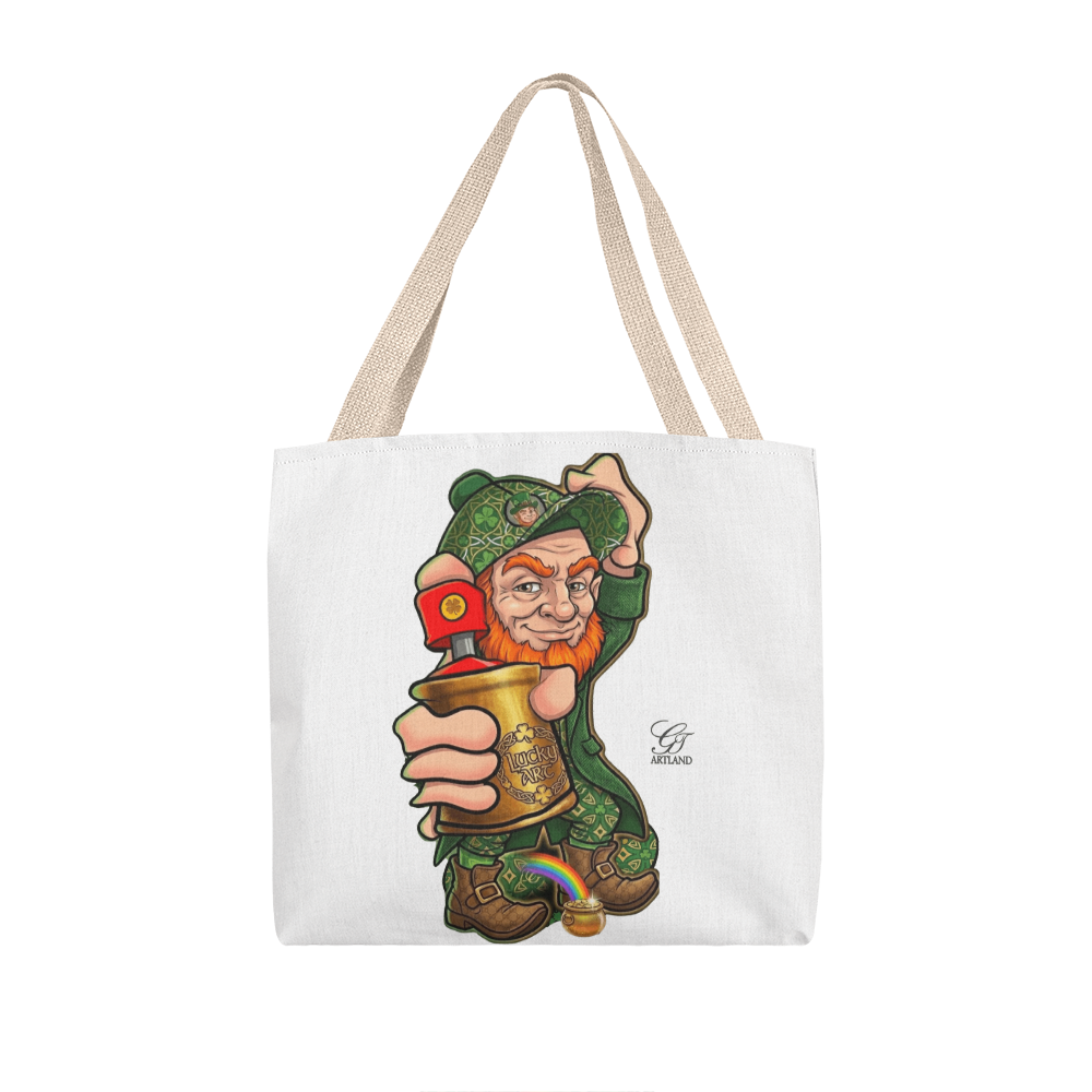 Luck Spray Can Leprechaun St Patrick Themed Graffiti Geared Classic Tote Bag By GT Artland