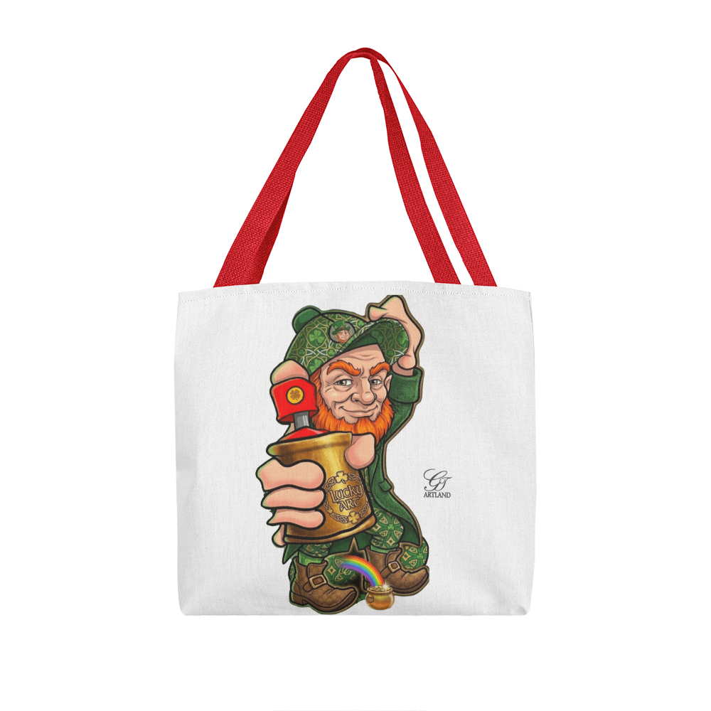 Luck Spray Can Leprechaun St Patrick Themed Graffiti Geared Classic Tote Bag By GT Artland