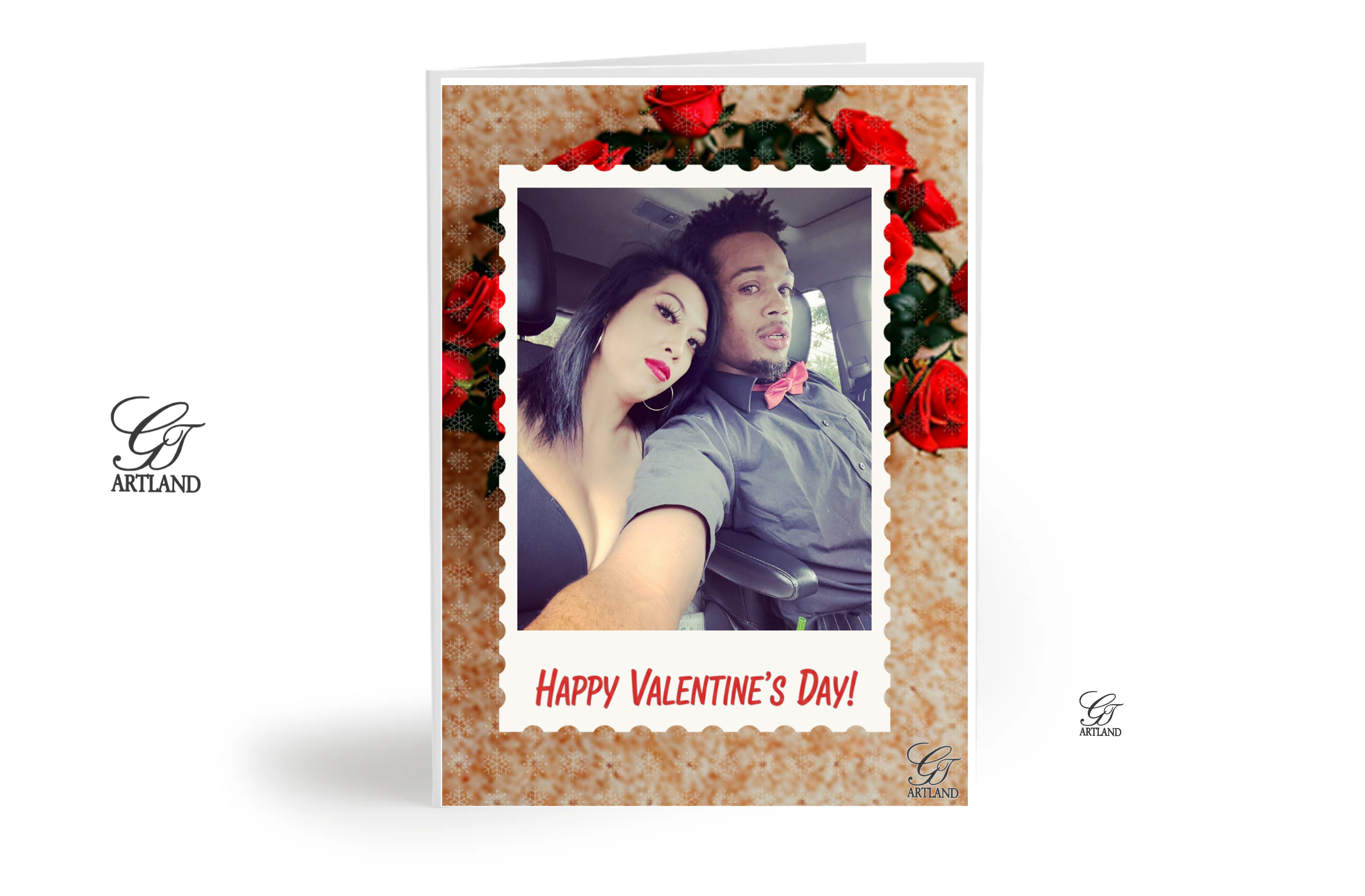 Customized "Add Image" Valentines Day Card w/ Blank Inside (8, 16, and 24 pcs) by GT Artland
