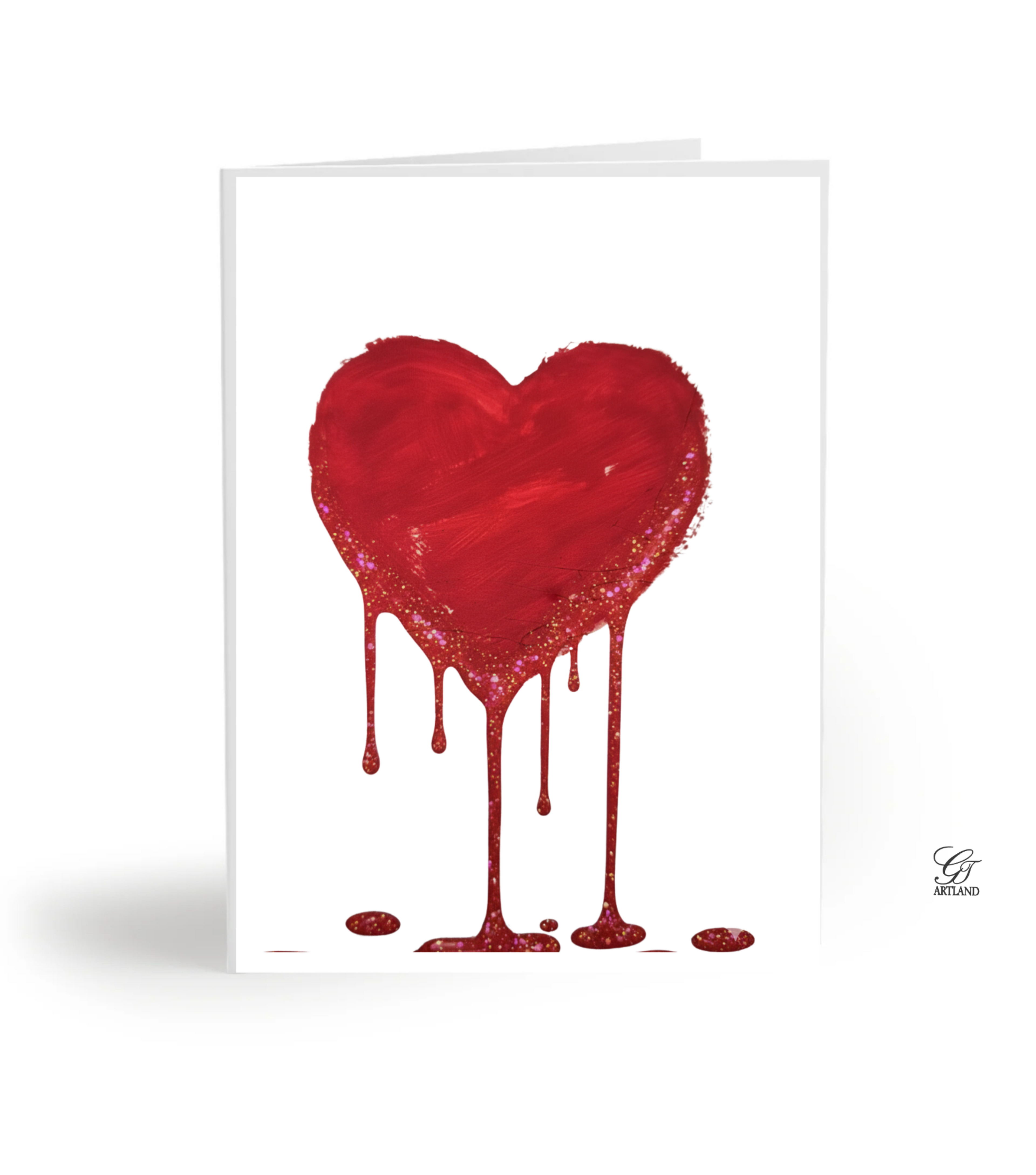 Dripping Heart Valentines Day Card (8, 16, and 24 pcs) by GT Artland