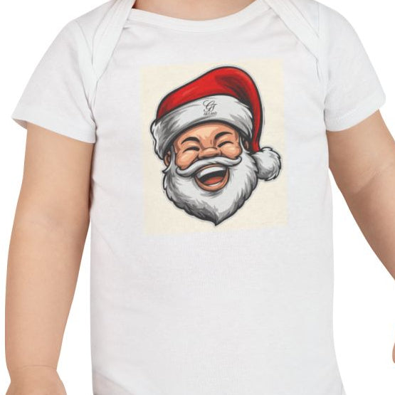Christmas Mr and Mrs Designer Clause Baby Short Sleeve Onesie® by GT Artland