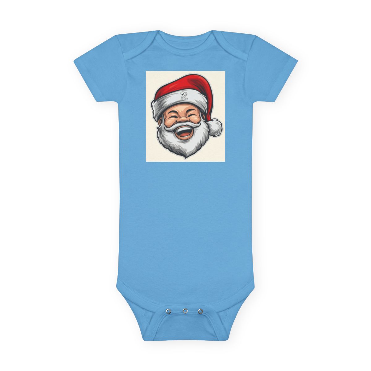 Christmas Mr and Mrs Designer Clause Baby Short Sleeve Onesie® by GT Artland