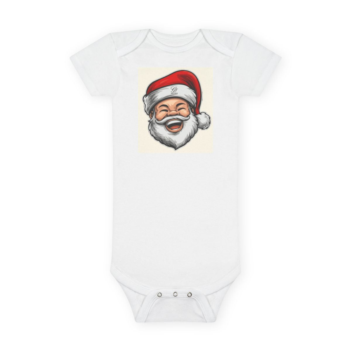 Christmas Mr and Mrs Designer Clause Baby Short Sleeve Onesie® by GT Artland