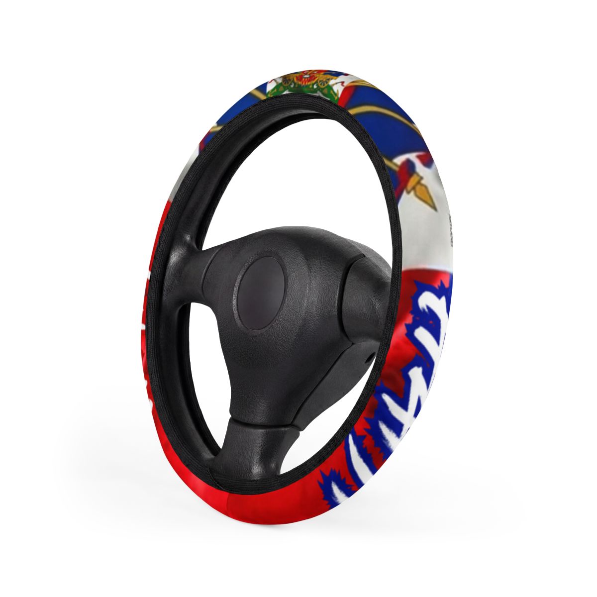 Haitian Swag "Haiti" Titled Heritage Elite Designer Car Steering Wheel Cover by GT Artland