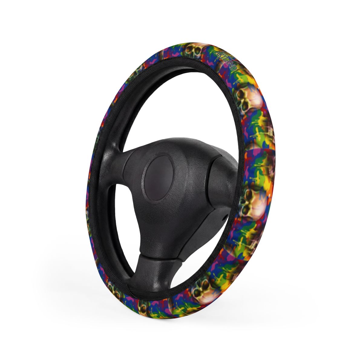 Rainbow Skeletal Fracture GT Designer Car Steering Wheel Cover by GT Artland
