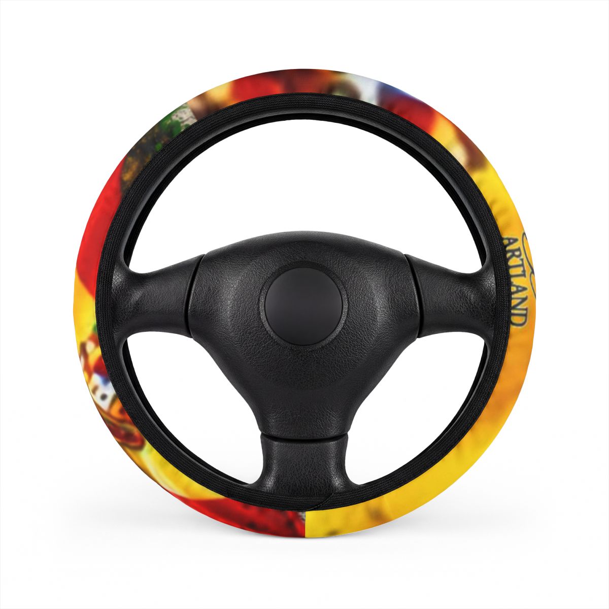 Spaniard Royal Sun Yellow Designer Drift Car Steering Wheel Cover by GT Artland