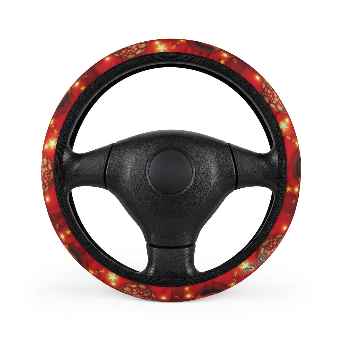 Garland with Red Bulb XMas Christmas Designer Car Steering Wheel Cover by GT Artland