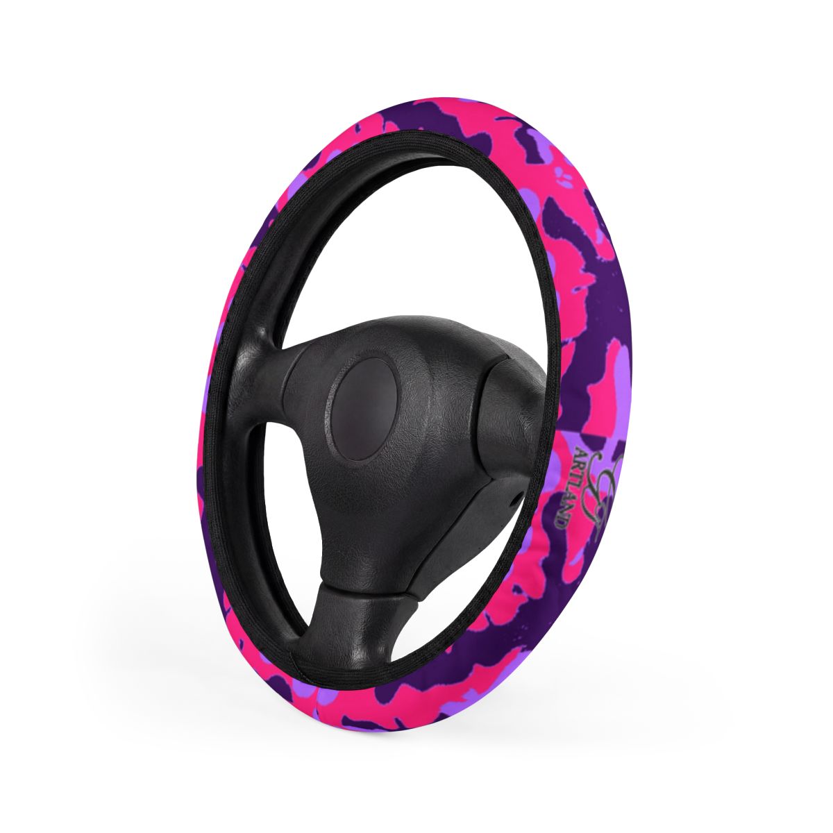 Pink Diva Militant Blast Fatigue Pattern Designer Car Steering Wheel Cover by GT Artland