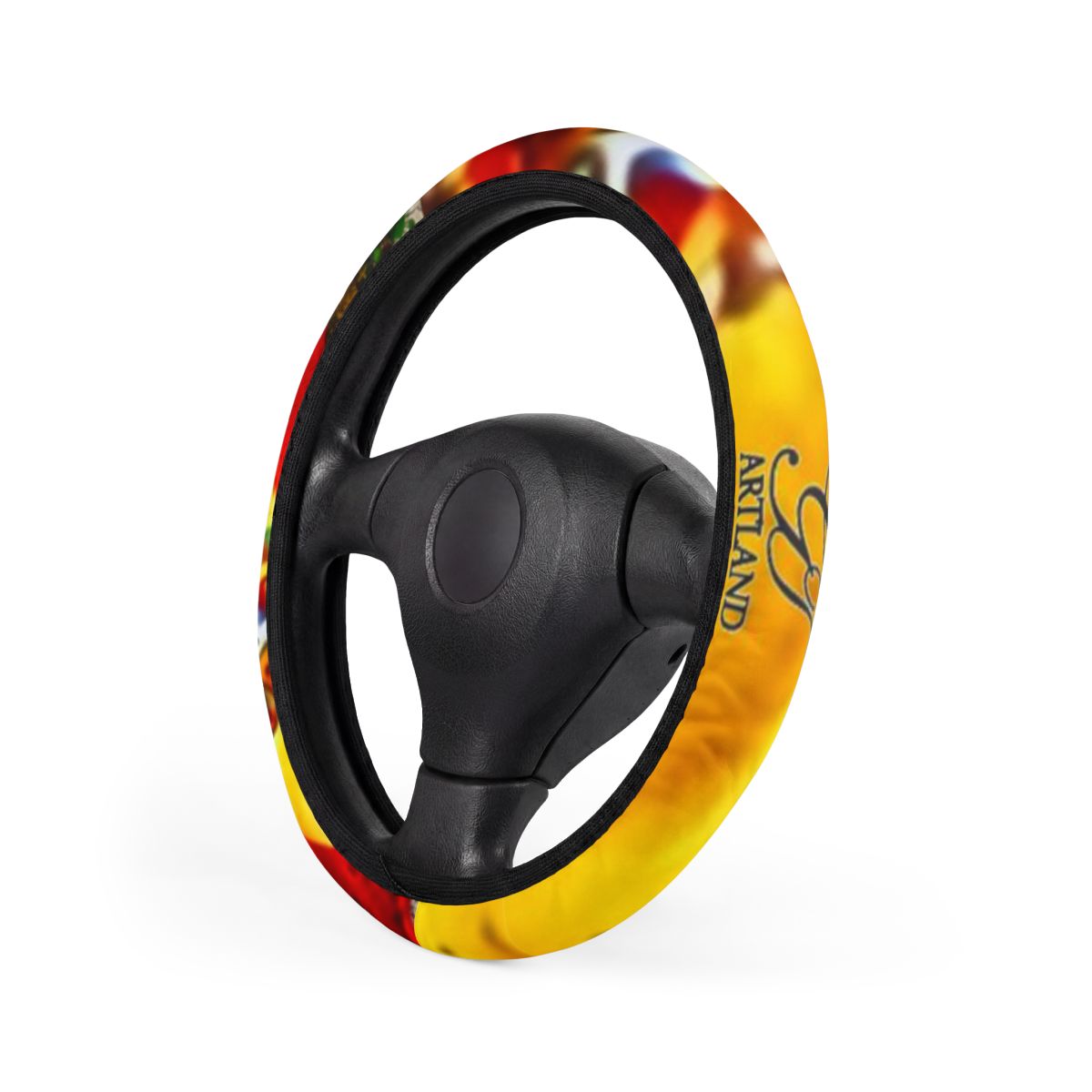 Spaniard Royal Sun Yellow Designer Drift Car Steering Wheel Cover by GT Artland