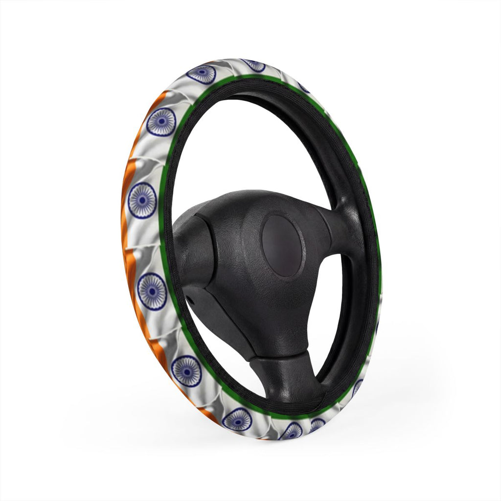 Indian Flag Drift Designer Car Steering Wheel Cover by GT Artland