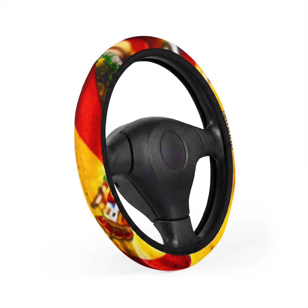 Spaniard Royal Sun Yellow Designer Drift Car Steering Wheel Cover by GT Artland