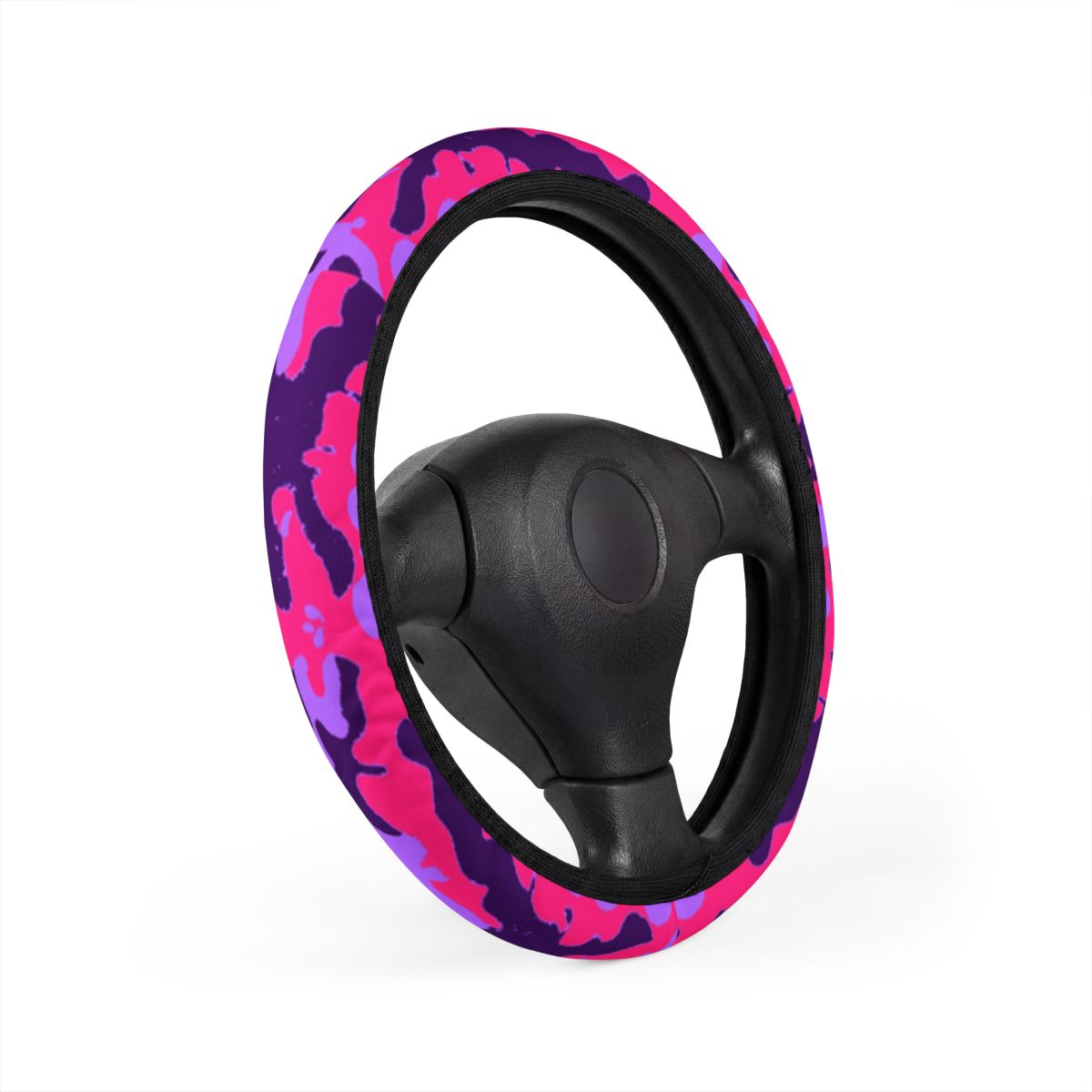 Pink Diva Militant Blast Fatigue Pattern Designer Car Steering Wheel Cover by GT Artland