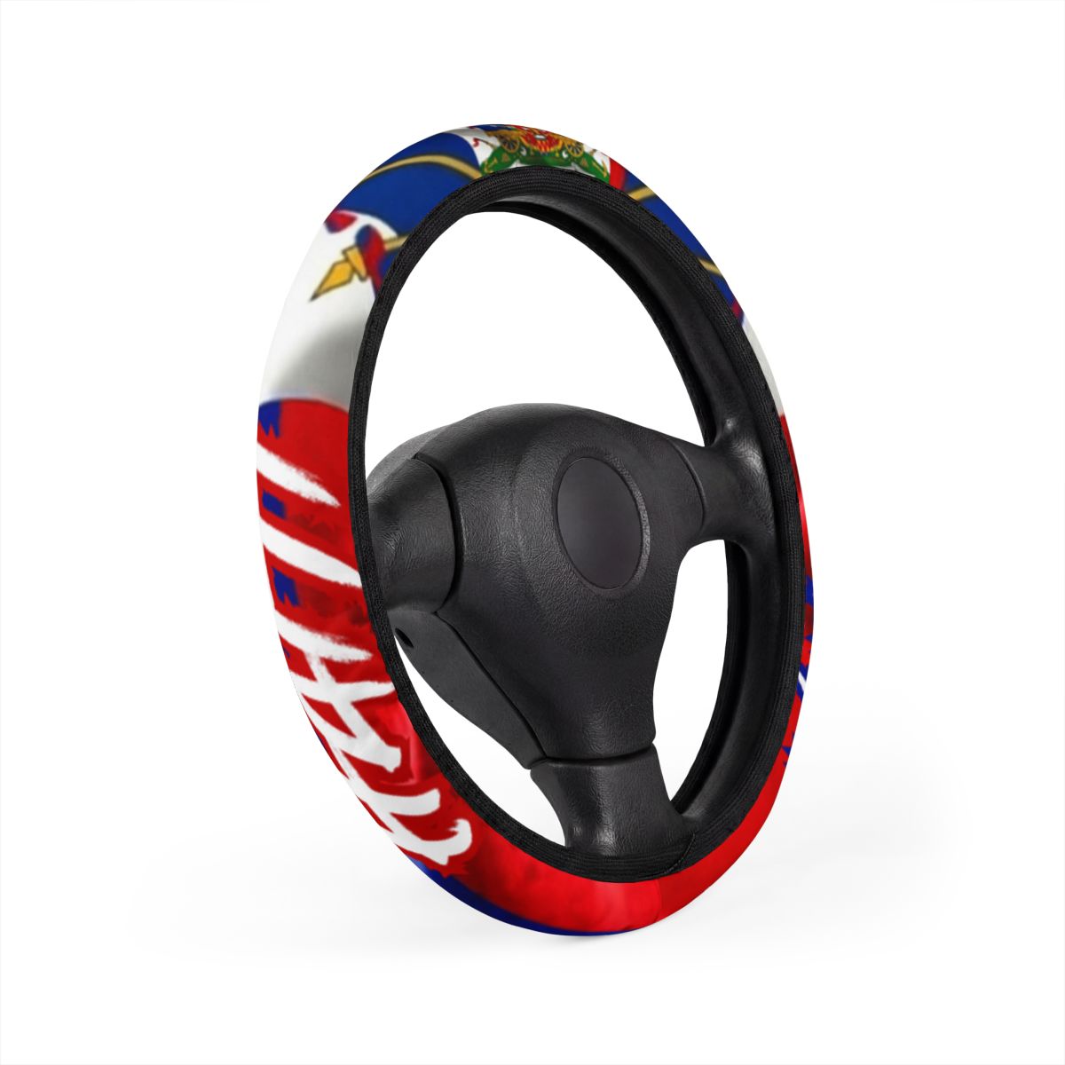Haitian Swag "Haiti" Titled Heritage Elite Designer Car Steering Wheel Cover by GT Artland