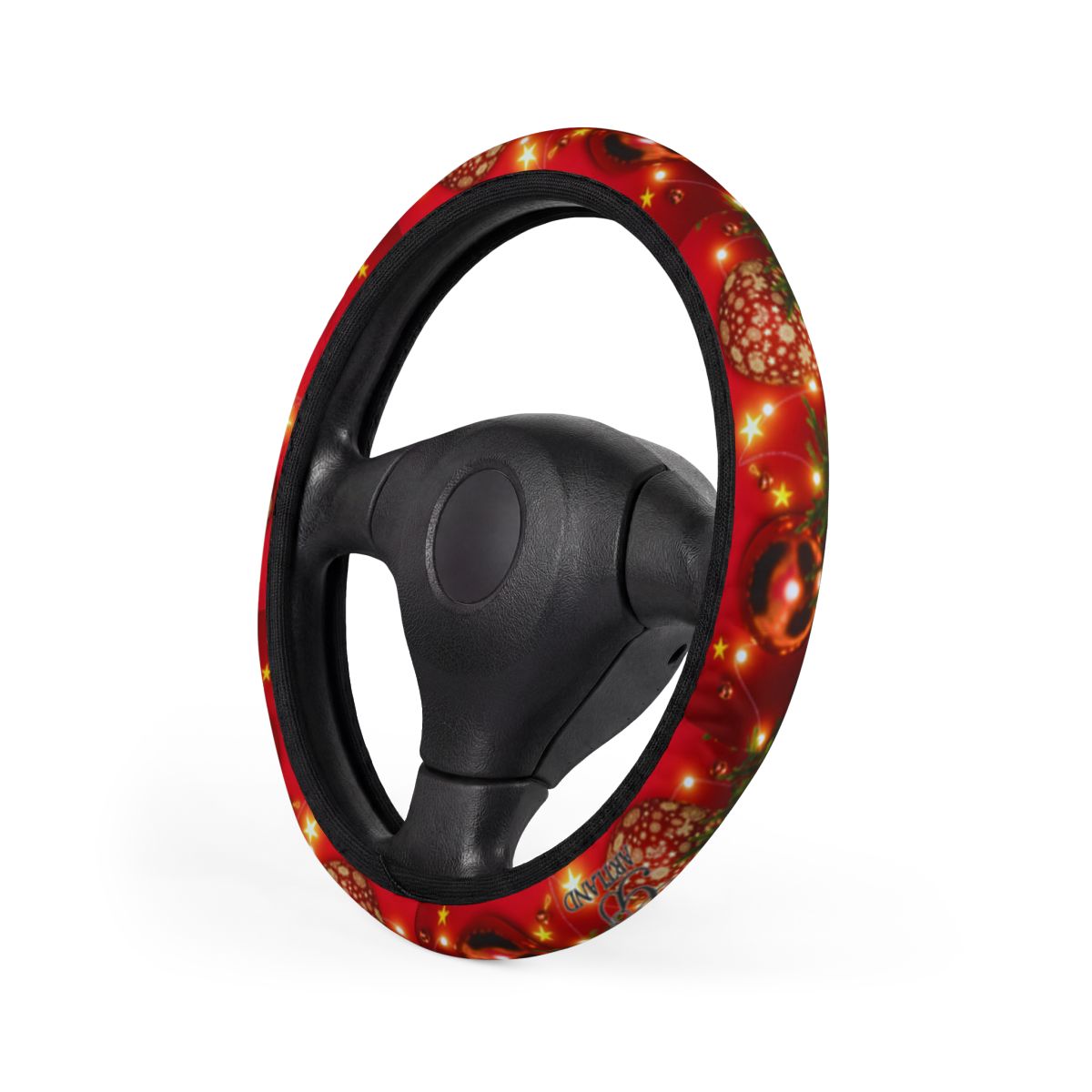 Garland with Red Bulb XMas Christmas Designer Car Steering Wheel Cover by GT Artland