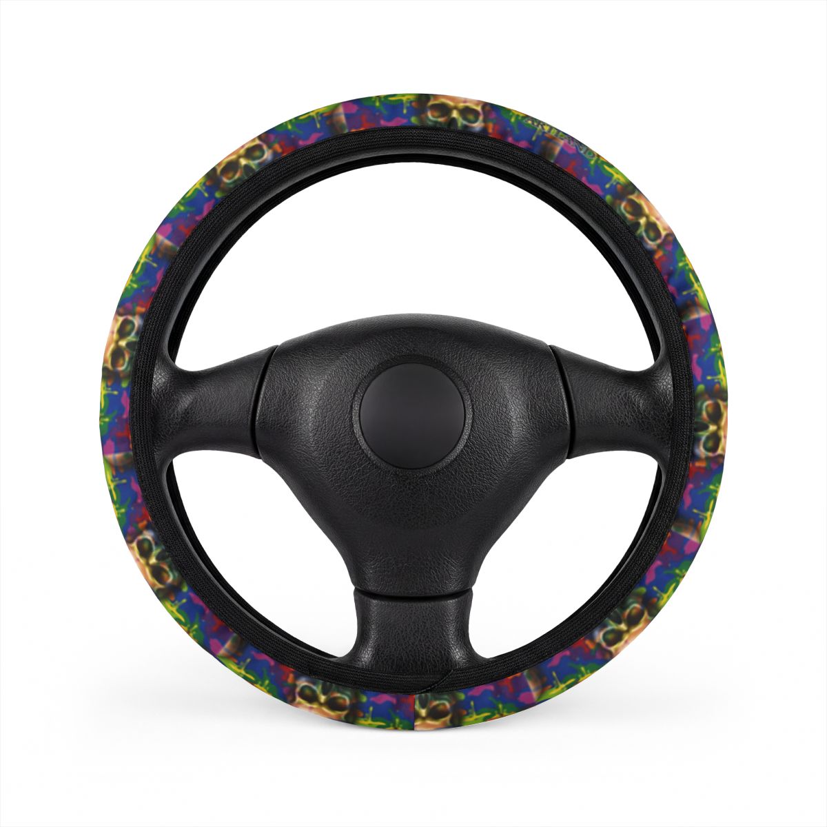 Rainbow Skeletal Fracture GT Designer Car Steering Wheel Cover by GT Artland