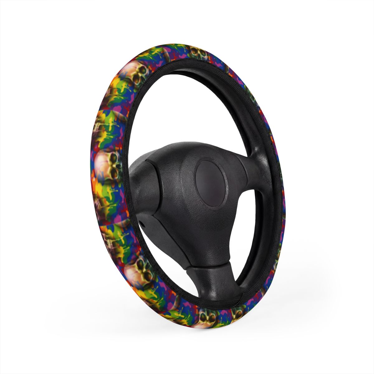 Rainbow Skeletal Fracture GT Designer Car Steering Wheel Cover by GT Artland