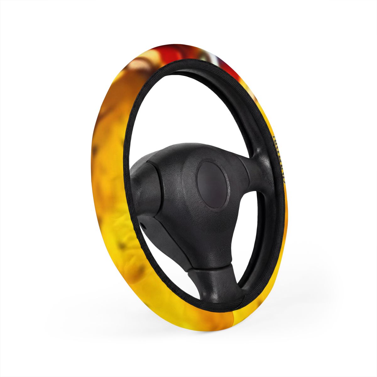 Spain Sun Yellow Designer Car Steering Wheel Cover by GT Artland