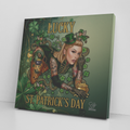 Lucky St. Patrick's Day Sexy Vixen Irish Model Canvas Wrap by GT Artland