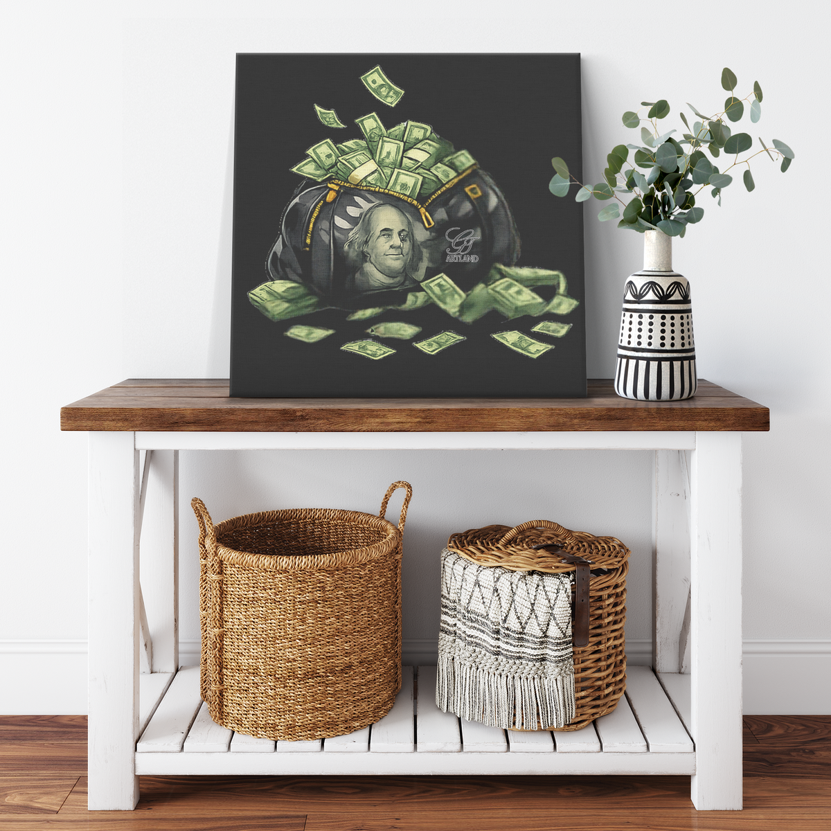 Big Money Bagz Designer Twist Canvas Wrap by GT Artland