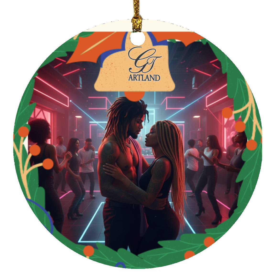 PERSONALIZED GARLAND SUBORNC Circle Ornament by GT Artland