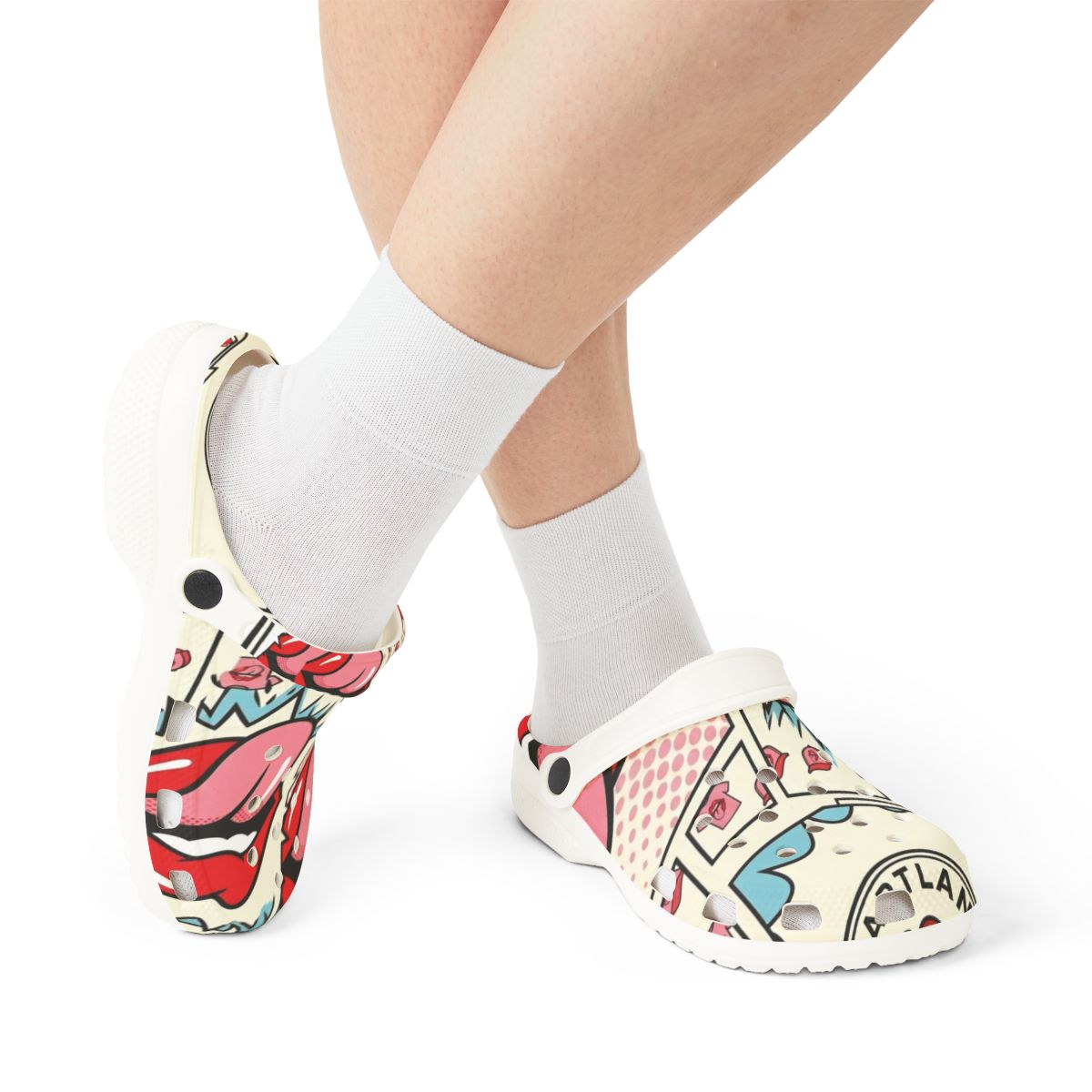 Licky Red Kiss Tongue Action Designer EVA Foam Rubber Shoes by GT Artland
