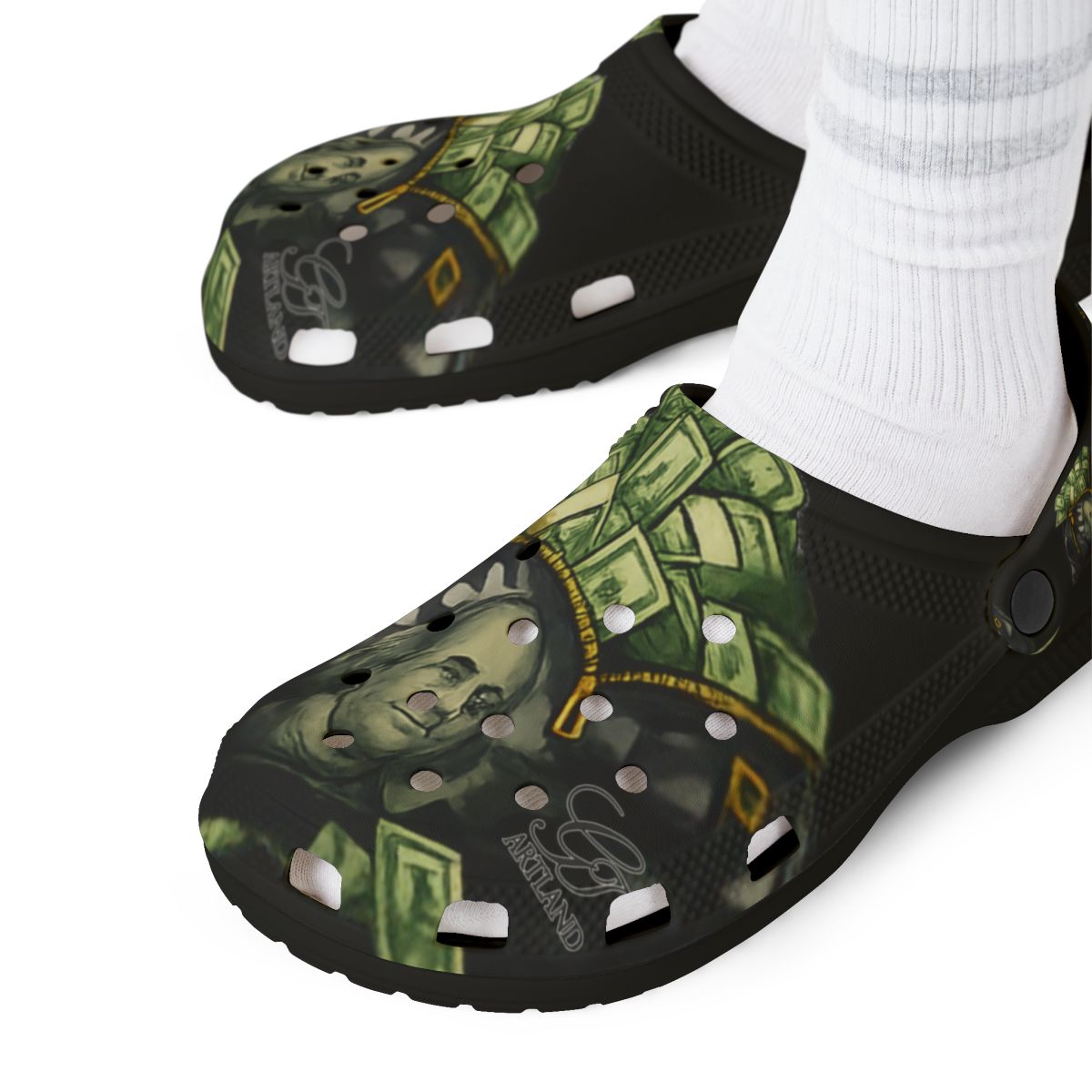Big Money Bag Onyx Cash Banks EVA Foam Rubber Shoes by GT Artland