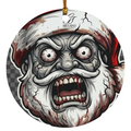 Scary Horror Clause SUBORNC Circle Ornament by GT Artland