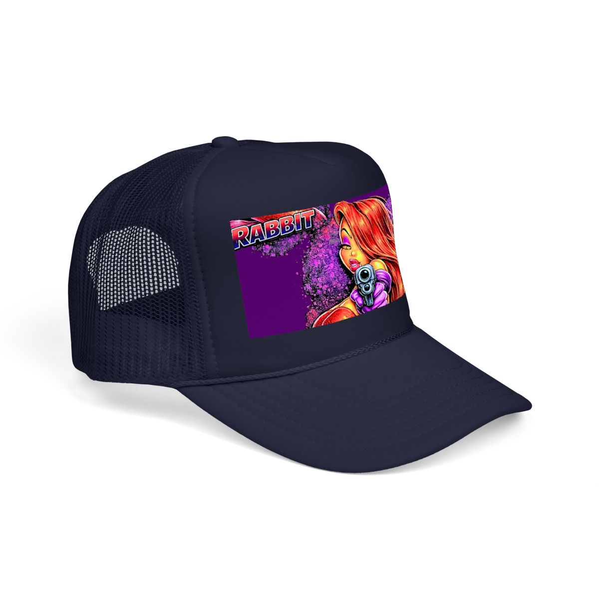 Vixen Rabbit Gun Toting Designer Foam Trucker Hat by GT Artland