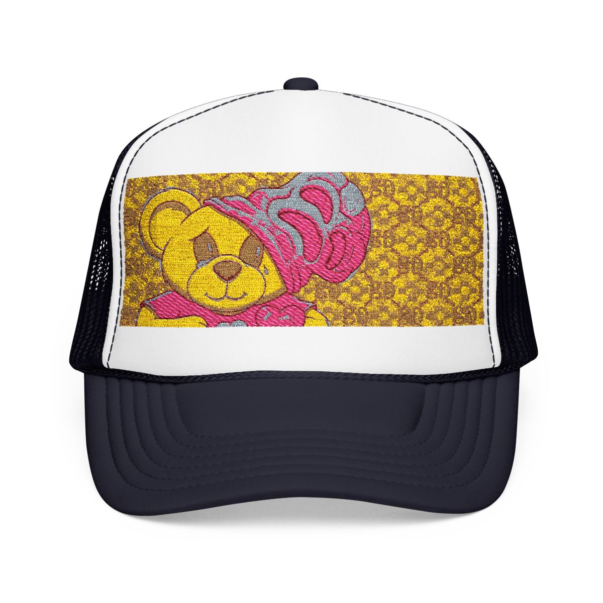 Pink Goon Swag Bear Foam Trucker Hat by GT Artland