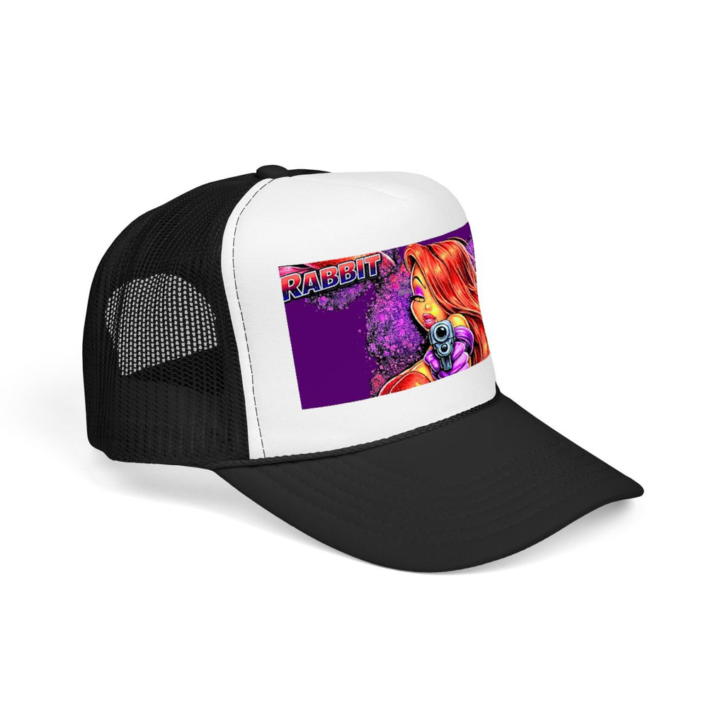 Vixen Rabbit Gun Toting Designer Foam Trucker Hat by GT Artland