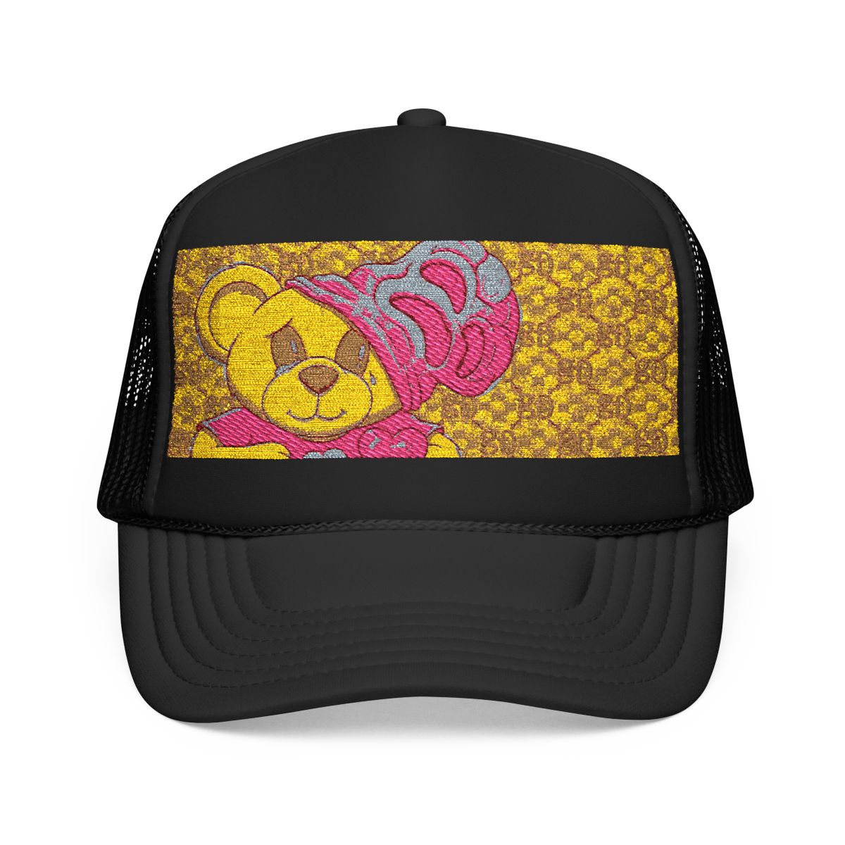 Pink Goon Swag Bear Foam Trucker Hat by GT Artland
