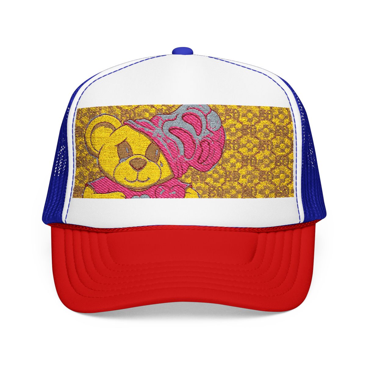 Pink Goon Swag Bear Foam Trucker Hat by GT Artland