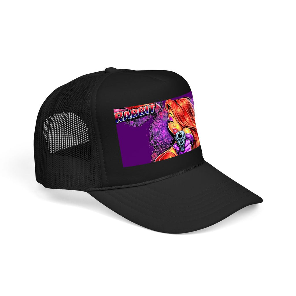 Vixen Rabbit Gun Toting Designer Foam Trucker Hat by GT Artland