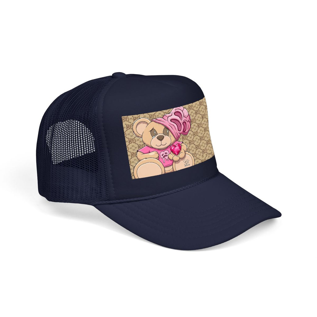 Pink Swag Goon Bear Foam Trucker Hat by GT Artland