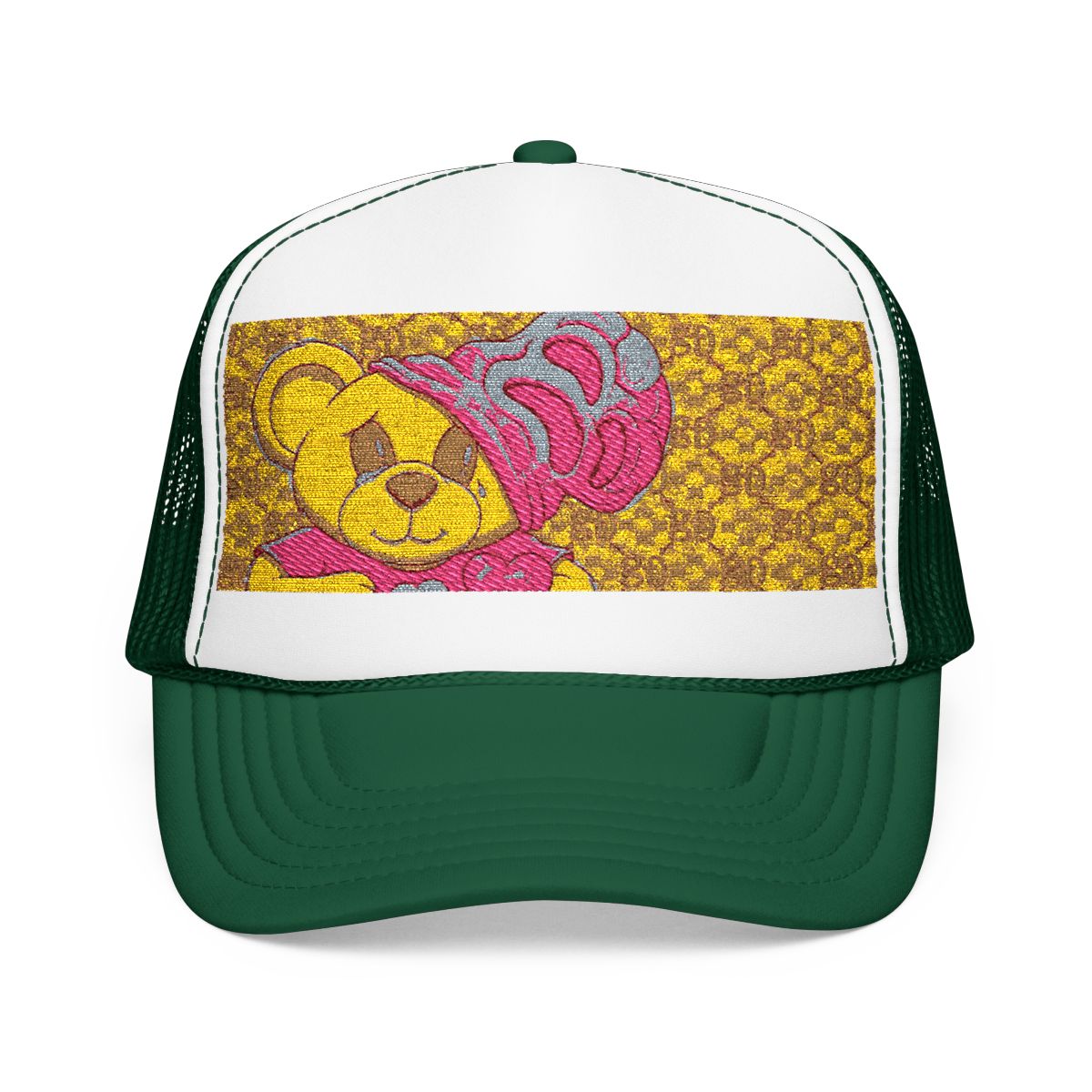 Pink Goon Swag Bear Foam Trucker Hat by GT Artland