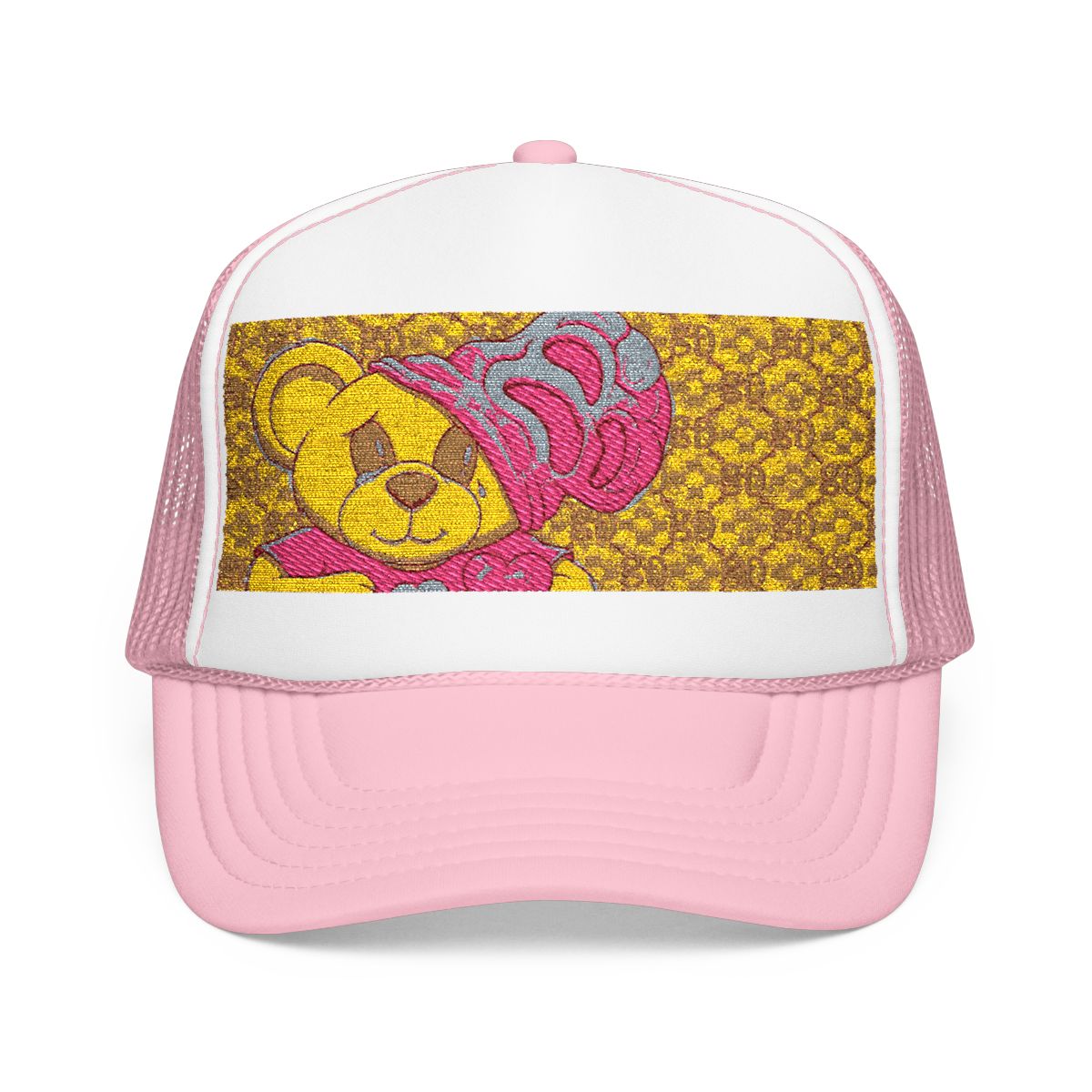 Pink Goon Swag Bear Foam Trucker Hat by GT Artland