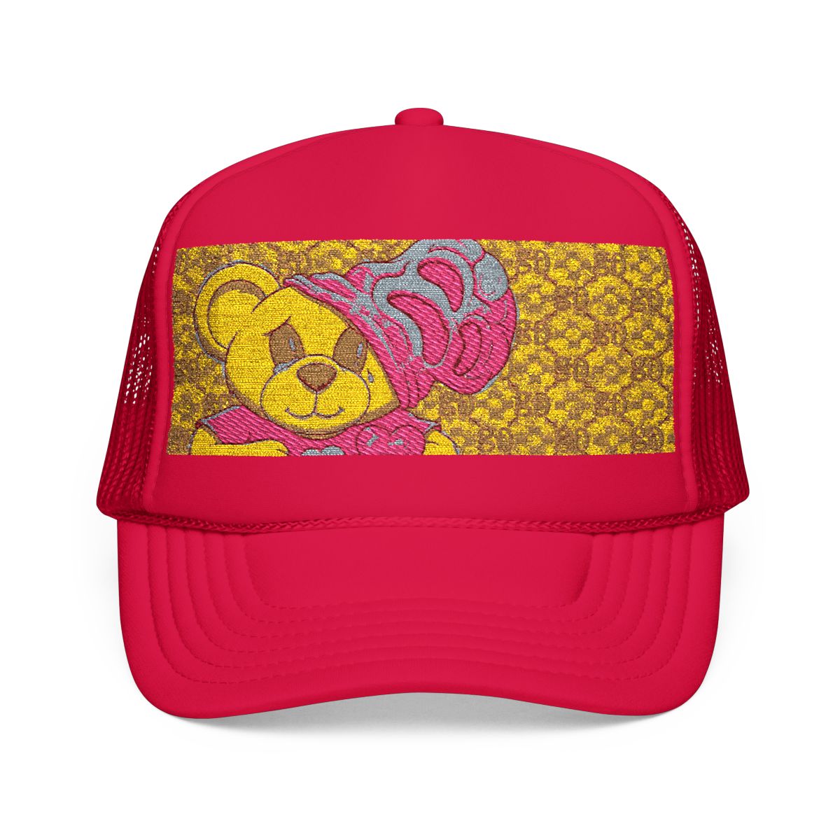 Pink Goon Swag Bear Foam Trucker Hat by GT Artland