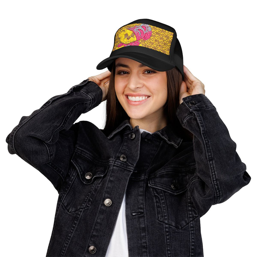 Pink Goon Swag Bear Foam Trucker Hat by GT Artland