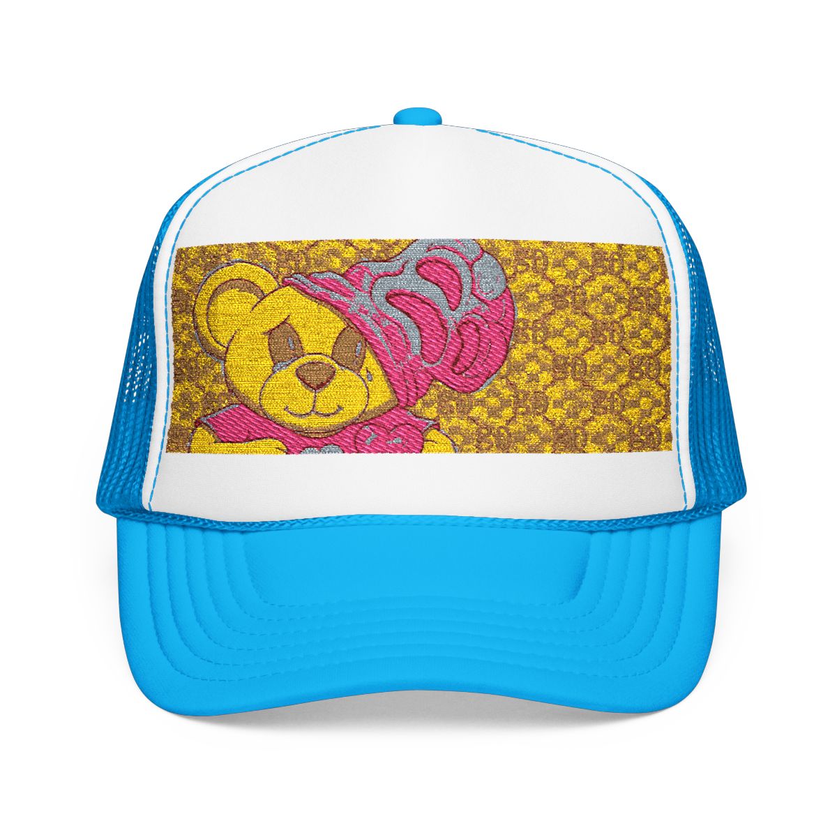 Pink Goon Swag Bear Foam Trucker Hat by GT Artland