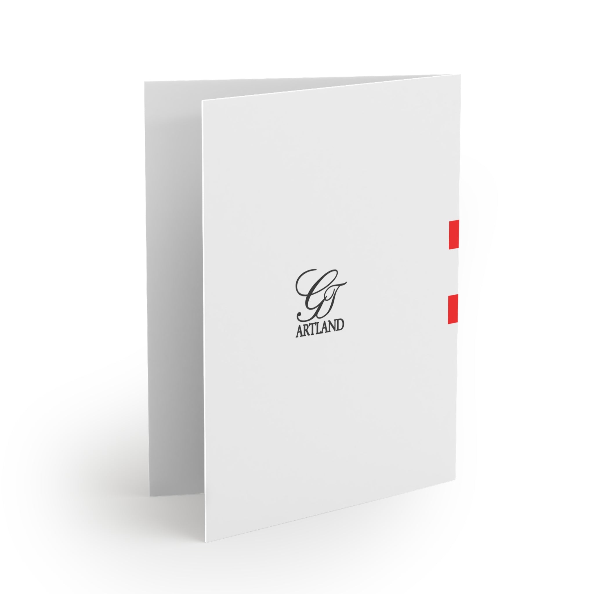 Tailored Wth Love Cute Bear Designer Greeting Cards  (8, 16, and 24 pcs) I Love You Graphic inside by GT Artland