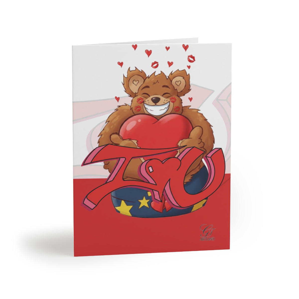 I Love You 3D TAG Manga Tag Love Heart Edition Greeting Cards  (8, 16, and 24 pcs) by GT Artland