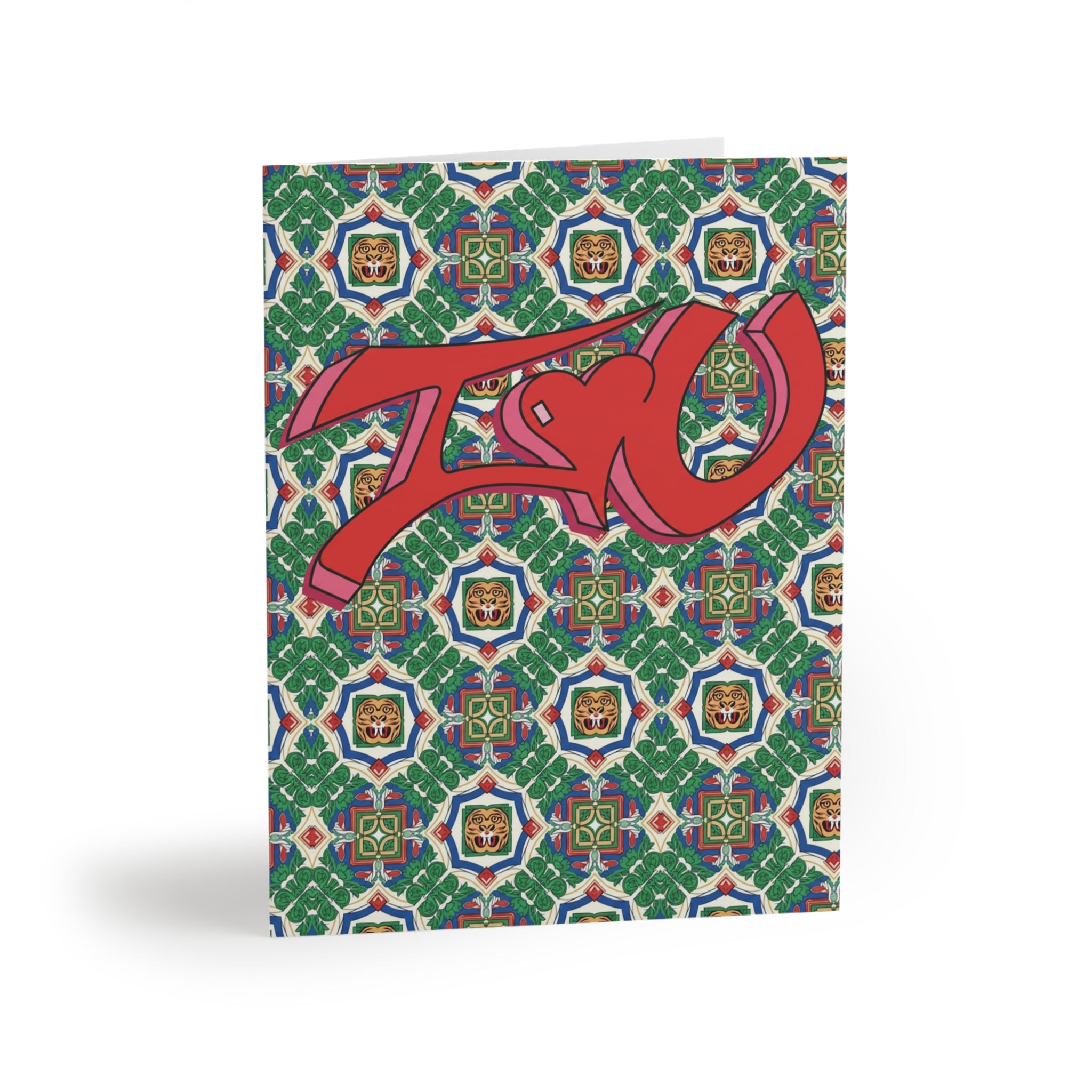 The Metro Mosaic " I Love You Graphic" Designer Greeting Cards  (8, 16, and 24 pcs) I Love You Graphic inside