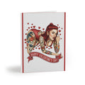 Happy Valentines Day Greeting Cards Redhead Tan Skin with Tattoos Erotic Sexy Model (8, 16, and 24 pcs)