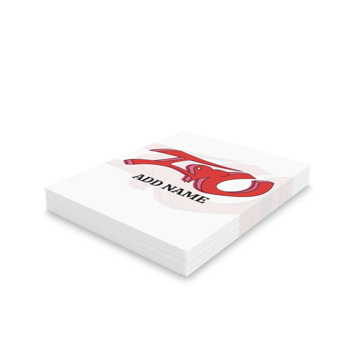 I LOVE YOU 2D GRAFFITI TAG with Personalized Name Greeting Cards  (8, 16, and 24 pcs) by GT Artland