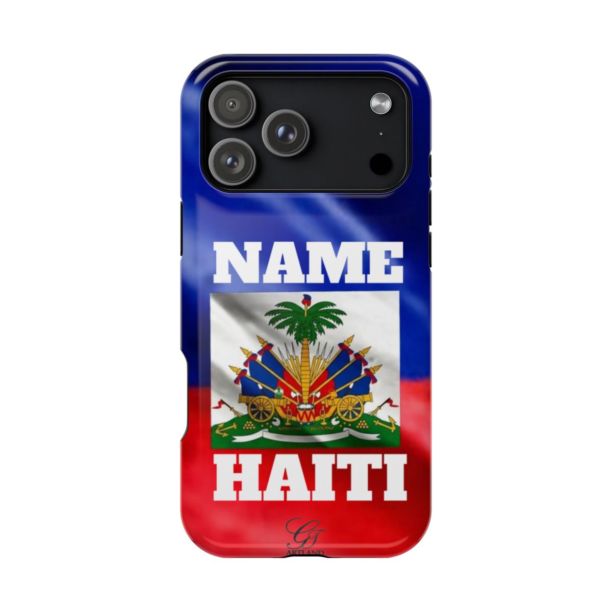 Haitian Pride Designer Caribbean Swag Impact-Resistant Phone Cases by GT Artland