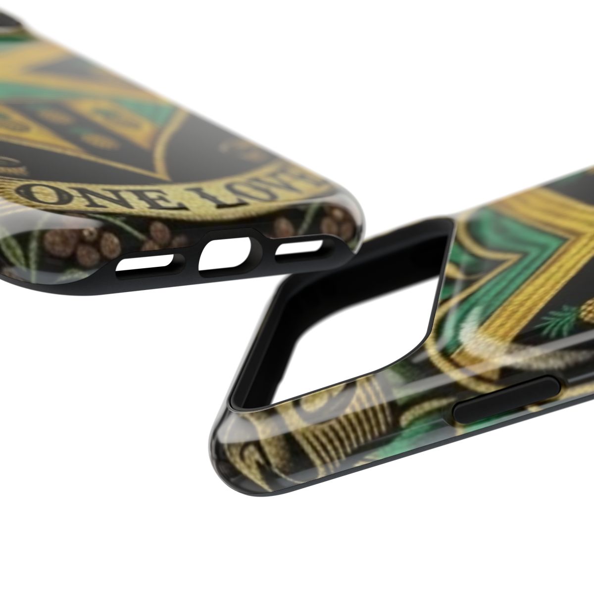 Jamaican Flag Wavy Swagga Designer Impact-Resistant Phone Case by GT Artland